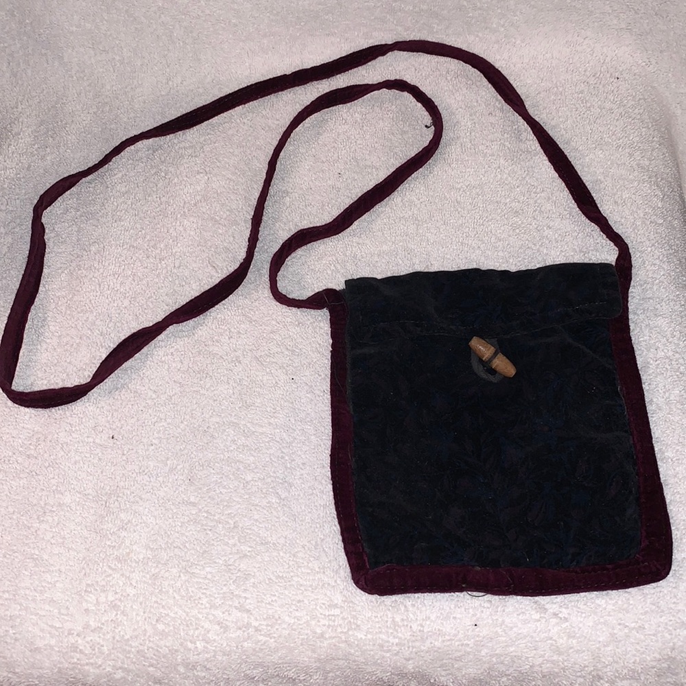 Black velvet purse